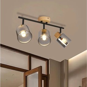 Brilagi - Faretto HYGGE 3xE14/15W/230V legno/fumé