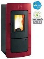 stufa a pellet diadema idro evo 28,4 kw bordeaux (conto termico) - misure cm.61,9x68,9x130,4h. - peso kg.259 fer251365