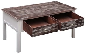 Tavolino da caffè marrone 100x50x45 cm in legno