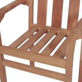 Sedie da Giardino 2 pz con Cuscini Talpa Massello di Teak