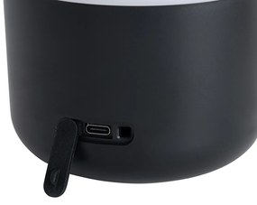 Lampada da tavolo da esterno bianca e nera con LED ricaricabile IP44 - Haard