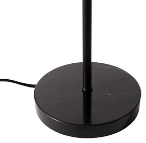 Lampada da tavolo moderna nera con vetro opalino - Drop