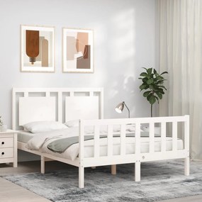 Giroletto Senza Materasso Bianco 140x200 Cm Legno Massello Pino /