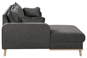 Divano angolare grigio scuro (angolo sinistro) Beata - Ropez