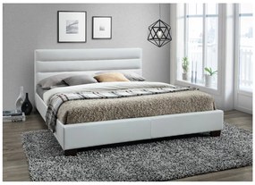 Letto matrimoniale alla francese 140 x 190 cm in Similpelle Bianco - FAUSTIN