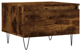 Tavolino da salotto rovere fumo 50x46x35cm in legno multistrato