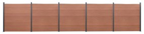 Set Pannello Di Recinzione Marrone 872x186 Cm İn Wpc /