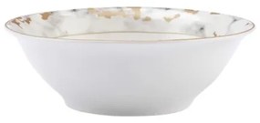 Set da tavola 24 pezzi in porcellana, bianco/grigio