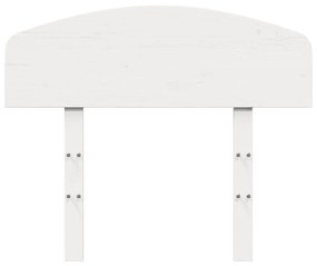 Testiera bianca 75 cm in legno massello di pino