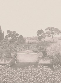 Cole & Son Wandbild Idyll - Platinum Pearl