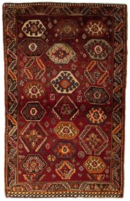 Shiraz Tappeto 180 x 110 Rosso (Iran) Annodato A Mano