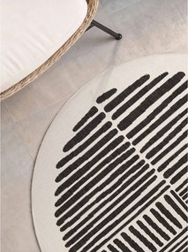 Tappeto da interno/esterno rotondo nero/color crema ø 200 cm Haringey Bounds – Ted Baker