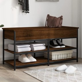 Panca Porta Scarpe Rovere Marrone 100x42,5x50 Legno Multistrato /