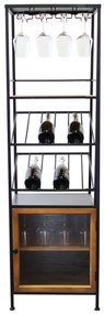 WINE - scaffale per bottiglie e calici