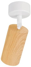 Brilagi - Faretto SELE 1xGU10/30W/230V bianco/decorazioni in rovere