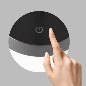 Lampada da Tavolo Ricaricabile 1.5W Bianco Caldo Dimmerabile - Nera