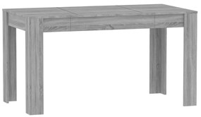 Tavolo da pranzo grigio sonoma 140x74,5x76 cm legno multistrato