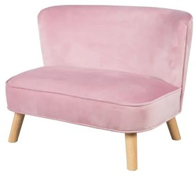 Divano per bambini in velluto rosa chiaro 70 cm Lil Sofa - Roba