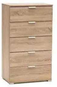 Cassettiera 5 Cassetti Naturale - Dimensioni: cm 60 x 38 x 103 h