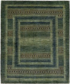 Loribaft Tappeto 160 x 190 Verde (Iran) Annodato A Mano