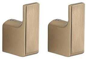 Gedy - Set da 2 ganci da parete PIRENEI oro opaco