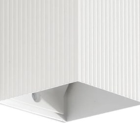 FARO 40534 - Applique SOLE 1xGU10/8W/230V bianco ondulato quadrato