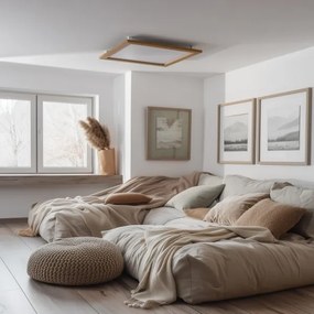 Brilagi - Luce LED dimmerabile SLIMFRAME WOOD LED/58W/230V 64x64 cm + +TC