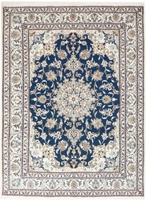 Nain Tappeto 150 x 200 Blu (Iran) Annodato A Mano