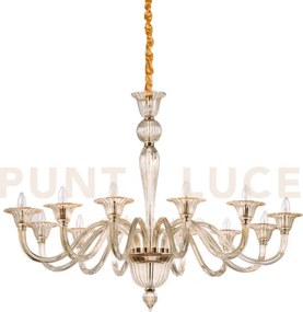 Brigitta lampadario a sospensione in vetro 12 luci attacco e14 d.12...