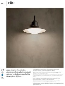 Redo 90094 - Lampadario a sospensione con catena per esterni ELIO 1xE27/42W/230V IP44