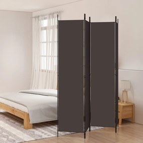 Divisorio A 4 Pannelli Marrone 200x220 Cm İn Tessuto /