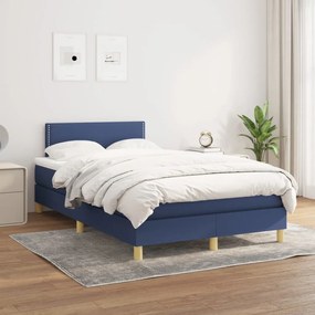 Giroletto A Molle Con Materasso Blu 120x200 Cm İn Tessuto /