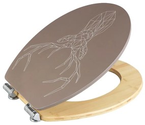 Sedile per wc in bambù e cartone, 44 x 37,5 cm Stag - Wenko