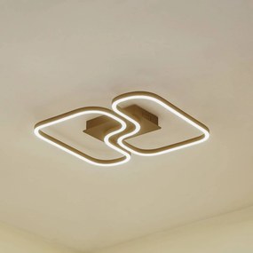 Plafoniera a LED Amiya Lucande, Nero, Soggiorno / Sala da pranzo, Alluminio, Moderno, Plafoniera LED