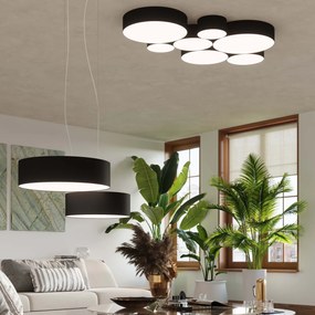 Plafoniera da Soffitto Tonda in PVC 2xE27 ARENA 35 Nera da interno