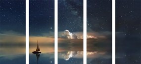 Quadri 5 pezzi – Barca sul mare
