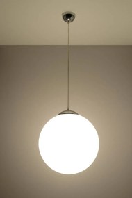 Lampadario a Sospensione in Acciaio e Vetro UGO Ø40 E27 Cromo