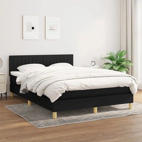 Giroletto A Molle Con Materasso Nero 140x200 Cm İn Tessuto /