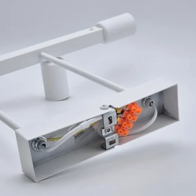 Lampadario a sospensione con supporto rigido ASTRID 4xE27/60W/230V bianco