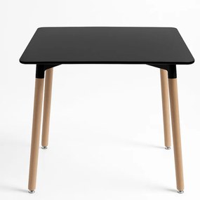 Tavolo Tower Quadrato 80 cm - Nero