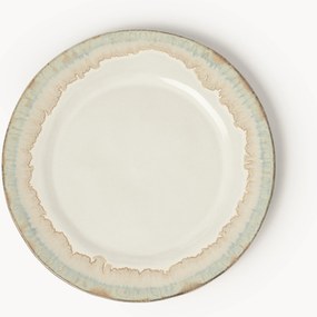 Set di 4 piatti piani fatti a mano Myrtille