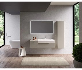 Mobile sottolavabo e lavabo Gravel per vasca a destra ghiaia L 120 x H 36 x P 51 cm
