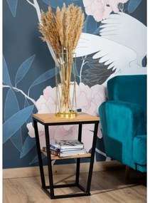 Tavolino EXPAND 57x40 cm nero/marrone