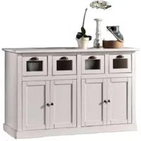 Madia credenza 9 cassetti in legno bianco l.150 p.45 h.85