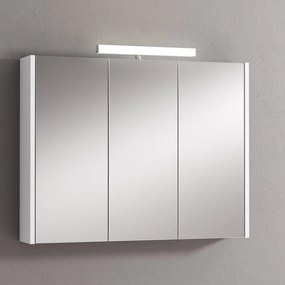 Pensile con luce Akira laccato bianco opaco L 90 x H 70 x P 15.5 cm