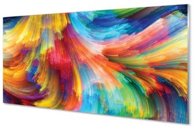Pannello paraschizzi cucina Strisce irregolari colorate di frattali 100x50 cm
