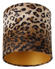 Paralume in velluto stampa leopardo 20/20/20 interno oro