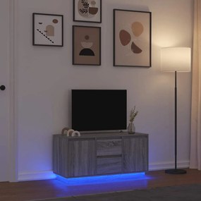 Mobile Porta Tv Con Luci Led Grigio Sonoma 100x41x50 Cm /