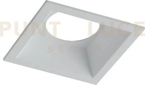 Faretto a incasso ayris bianco quadrato 1 luce attacco gu10 8,3x8,3...