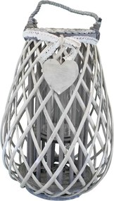 GEORGIE - lanterna in vimini tondo 17 x 41